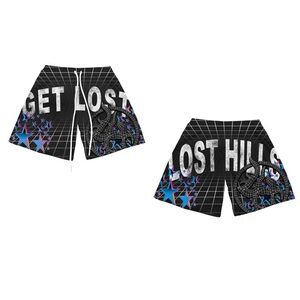 Lost Hills Mesh Shorts - Get Lost Grid Plane Graphic